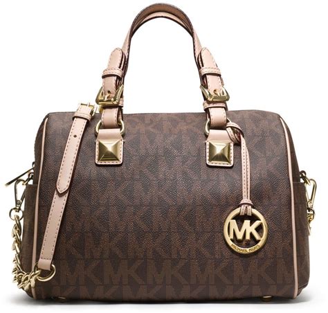 michael kors medium grayson logo perforated satchel|Michael Kors austen small satchel.